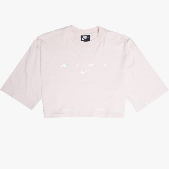Nike Tops - Nike Sportswear Crop Iridescent T-Shirt Tee Barely Rose CZ9021-699